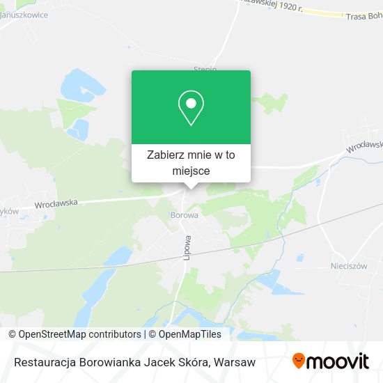 Mapa Restauracja Borowianka Jacek Skóra