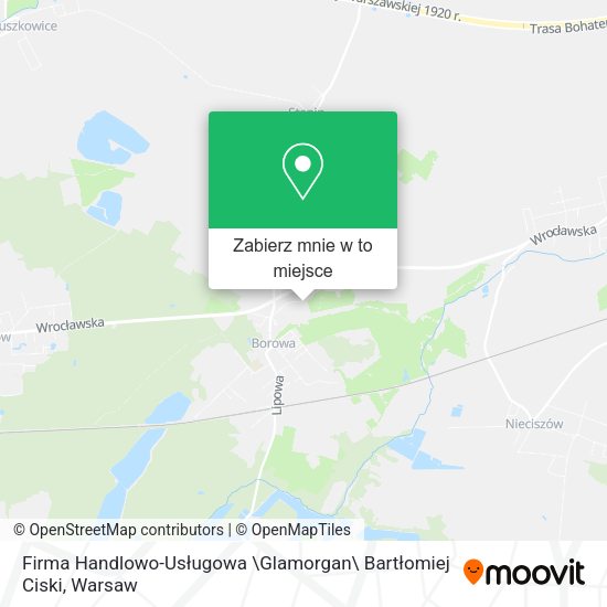 Mapa Firma Handlowo-Usługowa \Glamorgan\ Bartłomiej Ciski