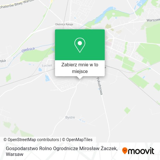 Mapa Gospodarstwo Rolno Ogrodnicze Mirosław Żaczek