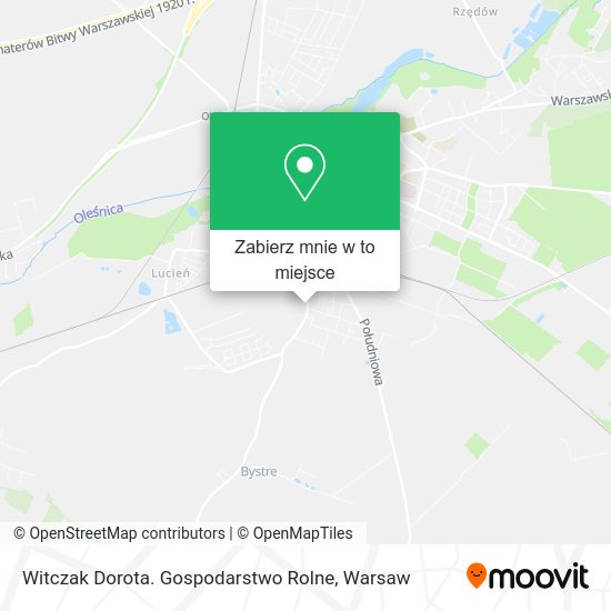 Mapa Witczak Dorota. Gospodarstwo Rolne