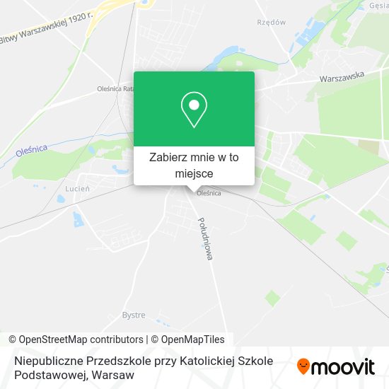 Mapa Niepubliczne Przedszkole przy Katolickiej Szkole Podstawowej