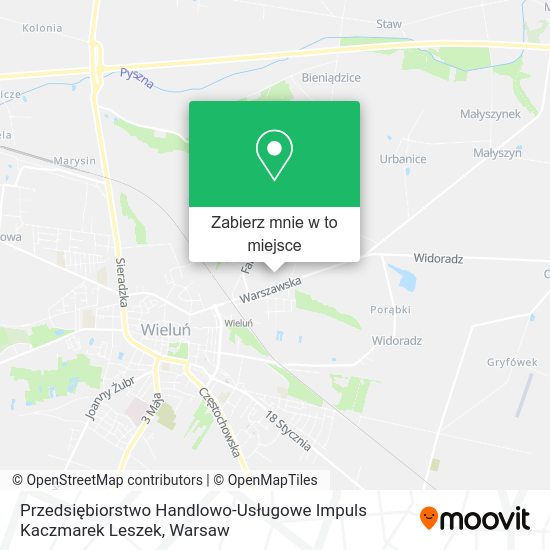 Mapa Przedsiębiorstwo Handlowo-Usługowe Impuls Kaczmarek Leszek