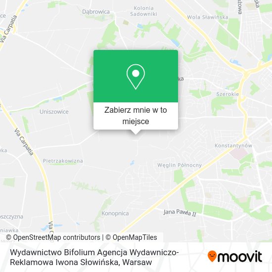 Mapa Wydawnictwo Bifolium Agencja Wydawniczo-Reklamowa Iwona Słowińska