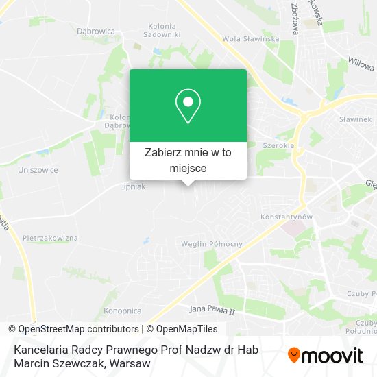 Mapa Kancelaria Radcy Prawnego Prof Nadzw dr Hab Marcin Szewczak