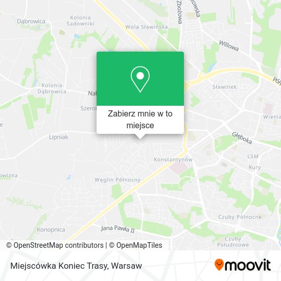 Mapa Miejscówka Koniec Trasy