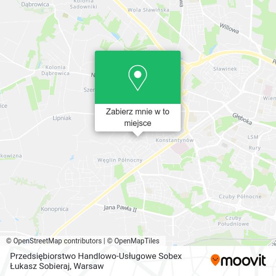 Mapa Przedsiębiorstwo Handlowo-Usługowe Sobex Łukasz Sobieraj