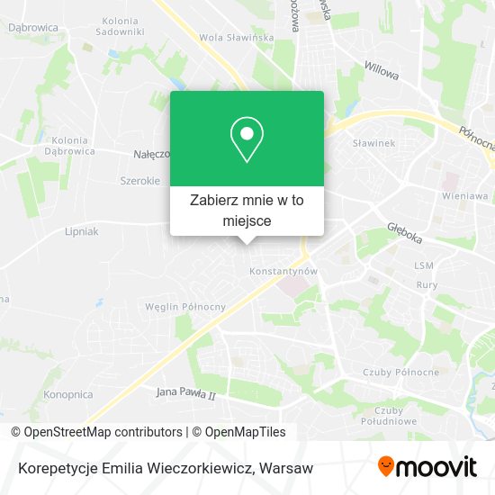 Mapa Korepetycje Emilia Wieczorkiewicz