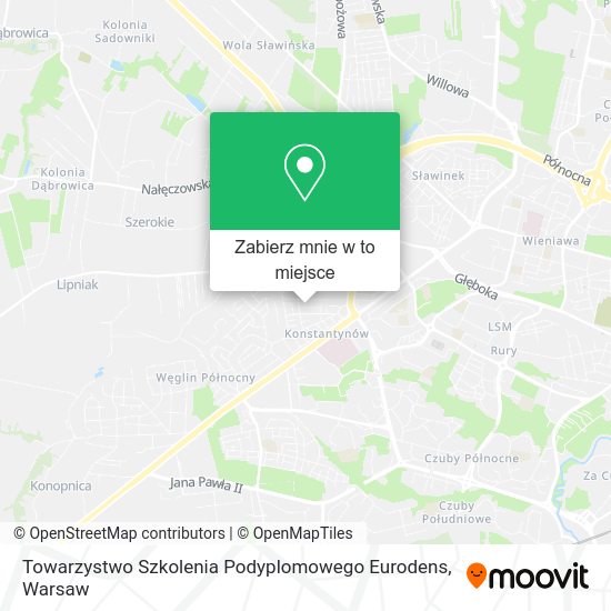 Mapa Towarzystwo Szkolenia Podyplomowego Eurodens