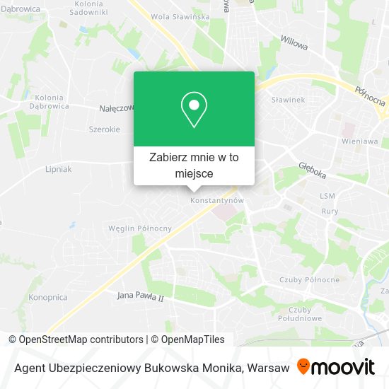 Mapa Agent Ubezpieczeniowy Bukowska Monika