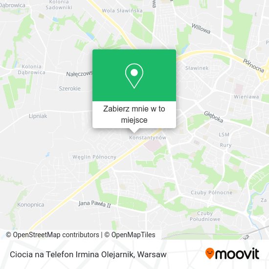 Mapa Ciocia na Telefon Irmina Olejarnik