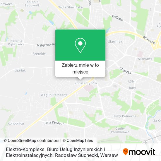 Mapa Elektro-Kompleks. Biuro Usług Inżynierskich i Elektroinstalacyjnych. Radosław Suchecki