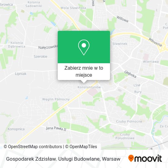 Mapa Gospodarek Zdzisław. Usługi Budowlane