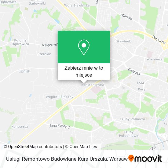 Mapa Usługi Remontowo Budowlane Kura Urszula