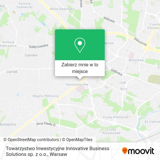 Mapa Towarzystwo Inwestycyjne Innovative Business Solutions sp. z o.o.