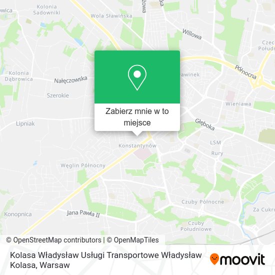 Mapa Kolasa Władysław Usługi Transportowe Władysław Kolasa