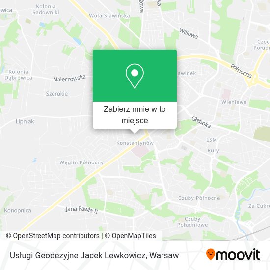 Mapa Usługi Geodezyjne Jacek Lewkowicz