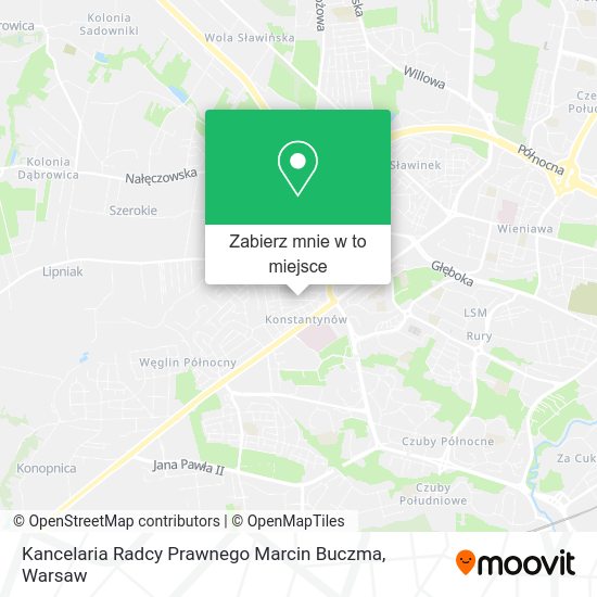 Mapa Kancelaria Radcy Prawnego Marcin Buczma