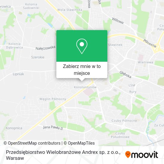 Mapa Przedsiębiorstwo Wielobranżowe Andrex sp. z o.o.