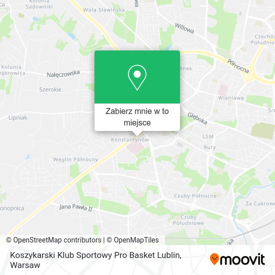 Mapa Koszykarski Klub Sportowy Pro Basket Lublin