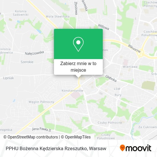 Mapa PPHU Bożenna Kędzierska Rzeszutko