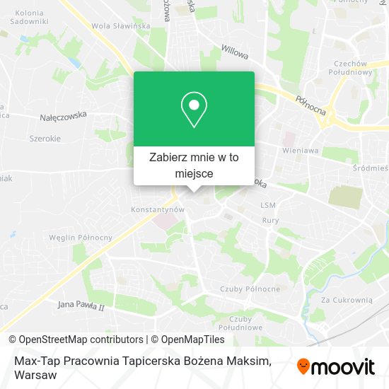 Mapa Max-Tap Pracownia Tapicerska Bożena Maksim