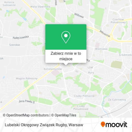 Mapa Lubelski Okręgowy Związek Rugby