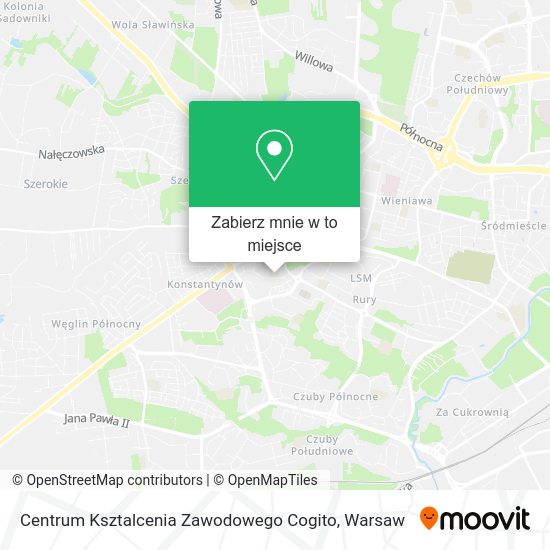 Mapa Centrum Ksztalcenia Zawodowego Cogito