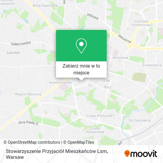 Mapa Stowarzyszenie Przyjaciół Mieszkańców Lsm