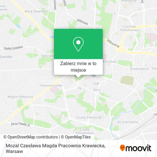 Mapa Mozal Czesława Magda Pracownia Krawiecka