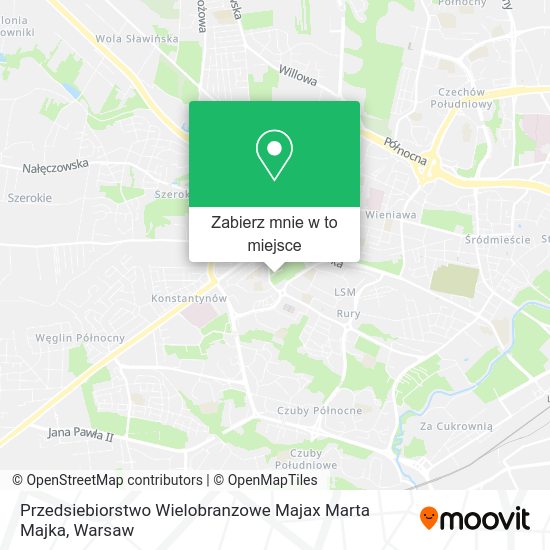 Mapa Przedsiebiorstwo Wielobranzowe Majax Marta Majka