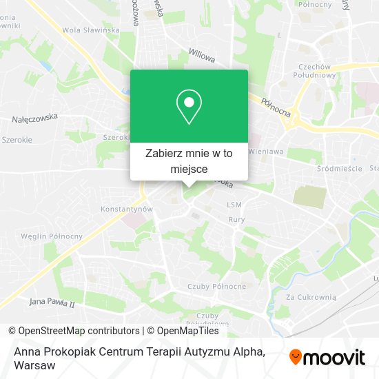 Mapa Anna Prokopiak Centrum Terapii Autyzmu Alpha