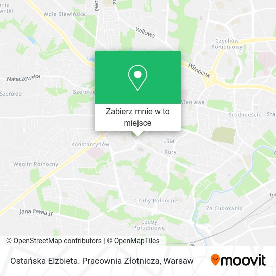 Mapa Ostańska Elżbieta. Pracownia Złotnicza