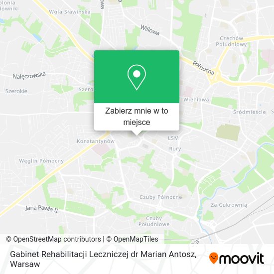 Mapa Gabinet Rehabilitacji Leczniczej dr Marian Antosz