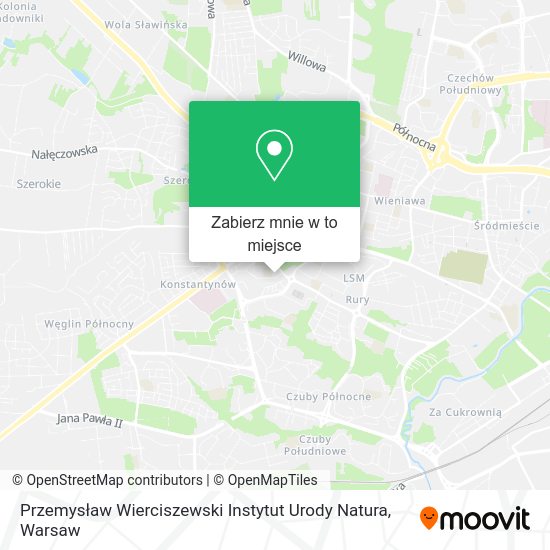 Mapa Przemysław Wierciszewski Instytut Urody Natura