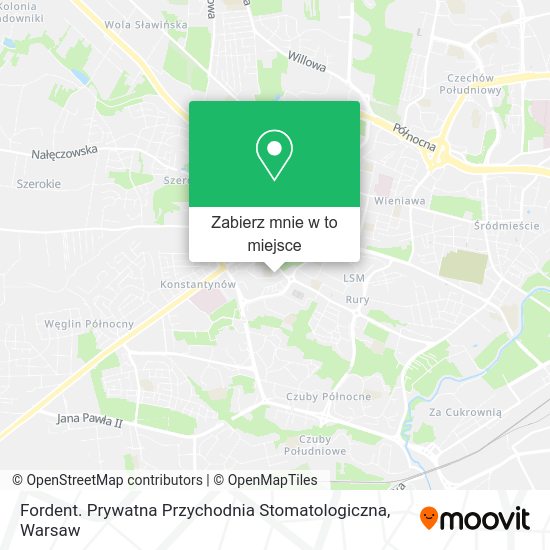 Mapa Fordent. Prywatna Przychodnia Stomatologiczna