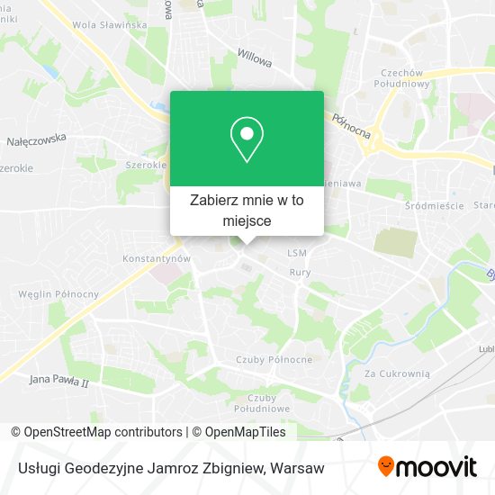 Mapa Usługi Geodezyjne Jamroz Zbigniew