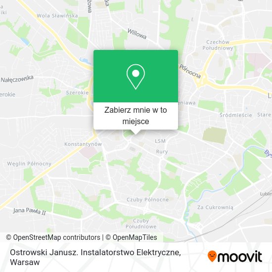 Mapa Ostrowski Janusz. Instalatorstwo Elektryczne