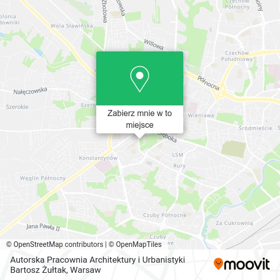 Mapa Autorska Pracownia Architektury i Urbanistyki Bartosz Żułtak