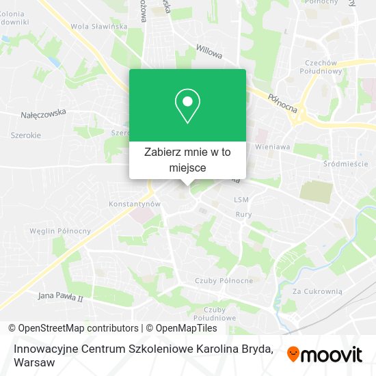 Mapa Innowacyjne Centrum Szkoleniowe Karolina Bryda