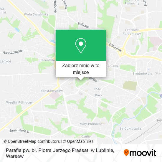 Mapa Parafia pw. bł. Piotra Jerzego Frassati w Lublinie