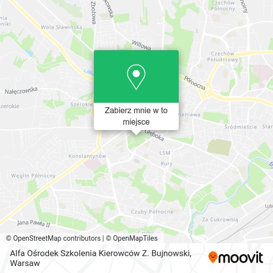 Mapa Alfa Ośrodek Szkolenia Kierowców Z. Bujnowski