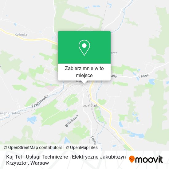 Mapa Kaj-Tel - Usługi Techniczne i Elektryczne Jakubiszyn Krzysztof