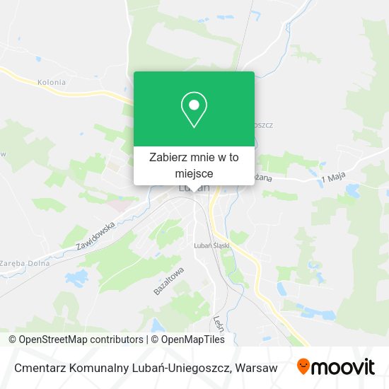 Mapa Cmentarz Komunalny Lubań-Uniegoszcz