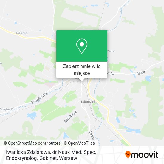 Mapa Iwanicka Zdzisława, dr Nauk Med. Spec. Endokrynolog. Gabinet