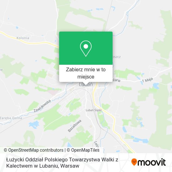 Mapa Łużycki Oddział Polskiego Towarzystwa Walki z Kalectwem w Lubaniu