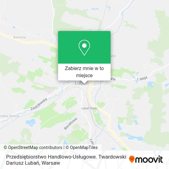 Mapa Przedsiębiorstwo Handlowo-Usługowe. Twardowski Dariusz Lubań