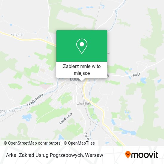 Mapa Arka. Zakład Usług Pogrzebowych