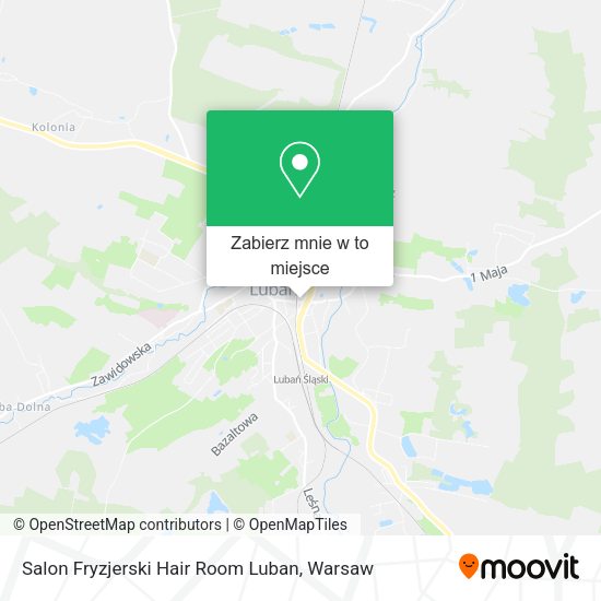 Mapa Salon Fryzjerski Hair Room Luban