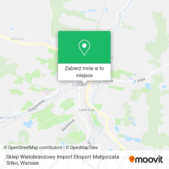 Mapa Sklep Wielobranżowy Import Eksport Małgorzata Sitko