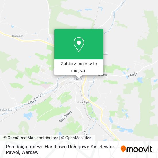 Mapa Przedsiębiorstwo Handlowo Usługowe Kisielewicz Paweł